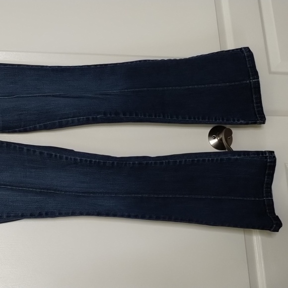 Old Navy Vintage front seam jeans size 4 wide leg, 31" inseam, front pockets - Picture 3 of 14